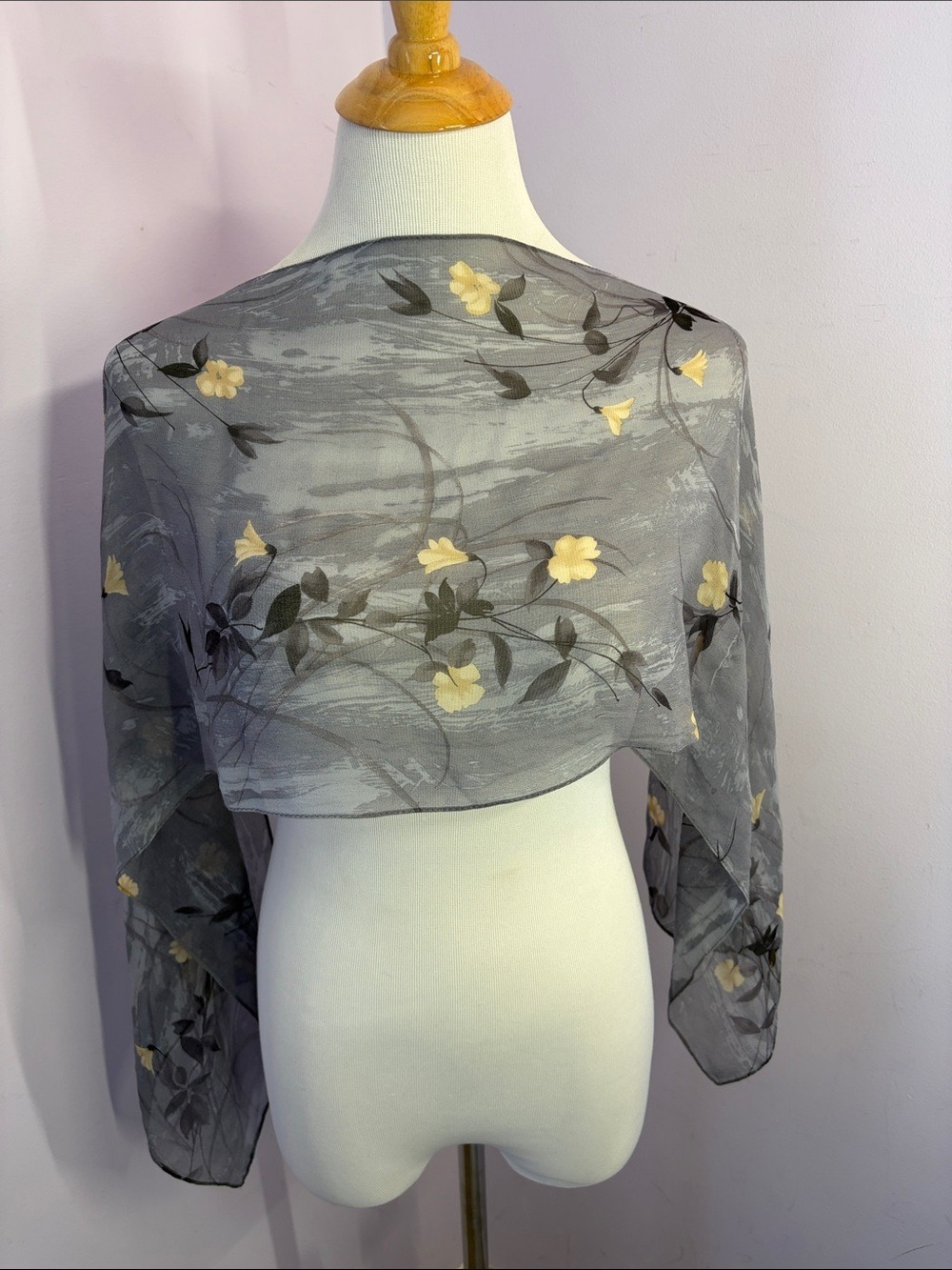Silk Scarf-Cejon Sheer - Picture 4 of 7
